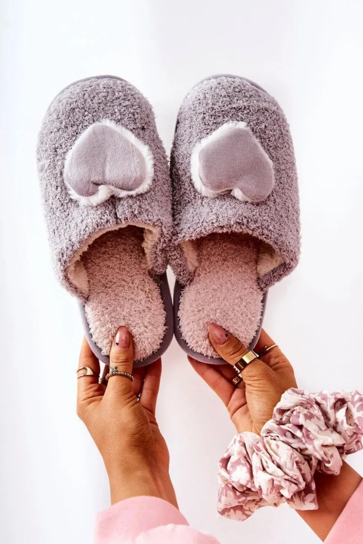 Discount Boto Damskie Papcie Szare Heartbeat