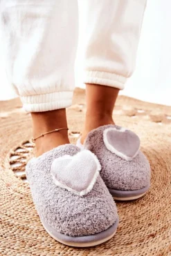 Discount Boto Damskie Papcie Szare Heartbeat