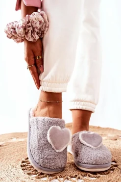 Discount Boto Damskie Papcie Szare Heartbeat