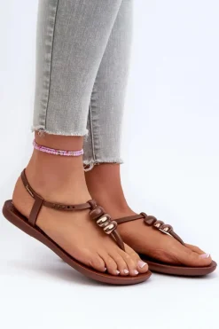 Ipanema Sandały Gumowe|Sandały Płaskie*Damskie Płaskie Sandały Japonki 83507 Class Blown Up Sandal Fem Brązowe Brązowy