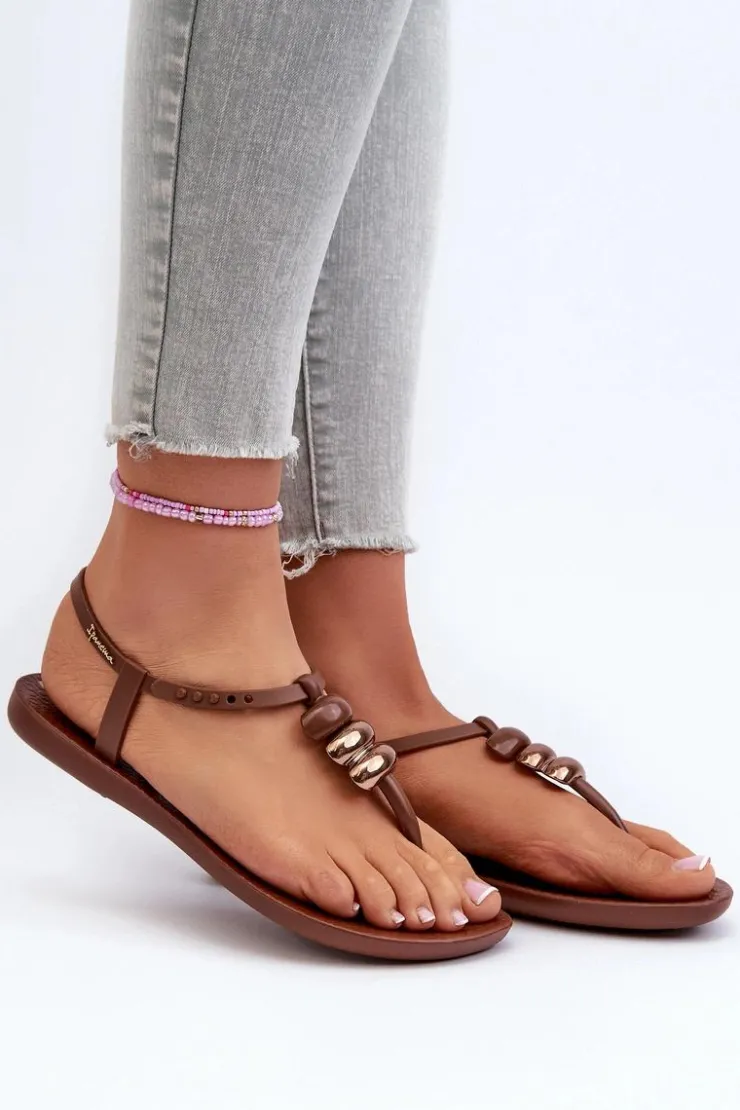 Ipanema Sandały Gumowe|Sandały Płaskie*Damskie Płaskie Sandały Japonki 83507 Class Blown Up Sandal Fem Brązowe Brązowy