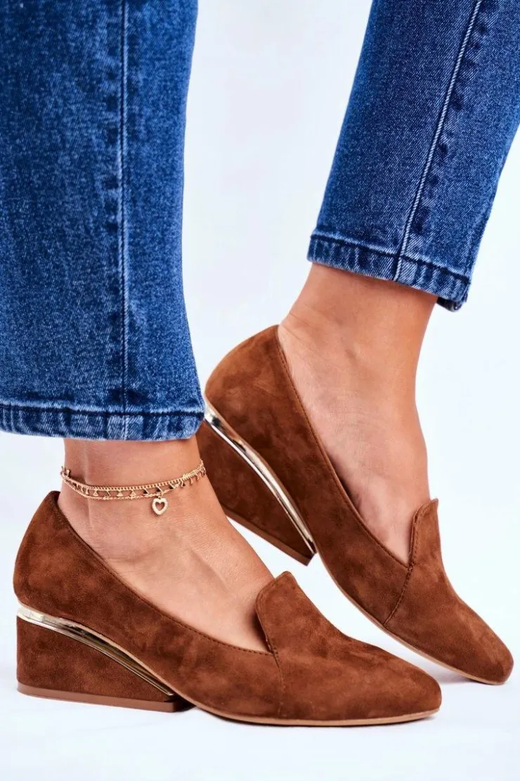 Boto Półbuty Skórzane*Damskie Półbuty Exquisite Brązowe 1205