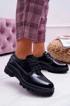 Boto Półbuty Lakierowane*Damskie Półbuty Lakierowane Czarne So What