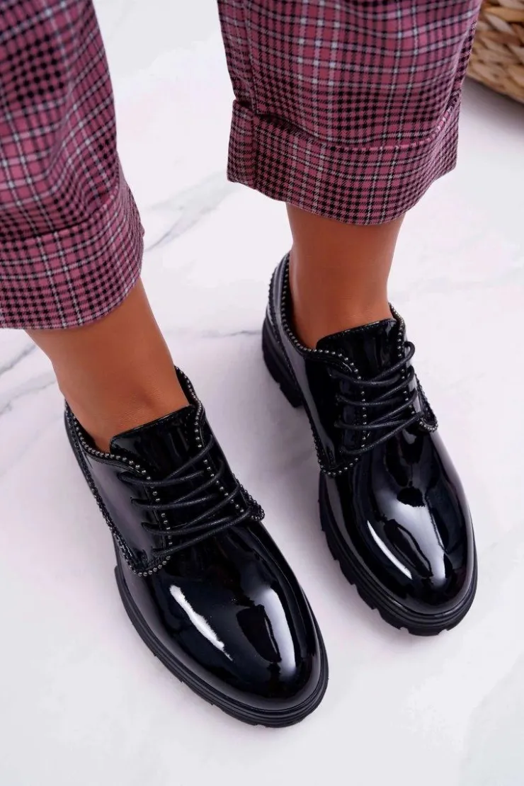 Boto Półbuty Lakierowane*Damskie Półbuty Lakierowane Czarne So What