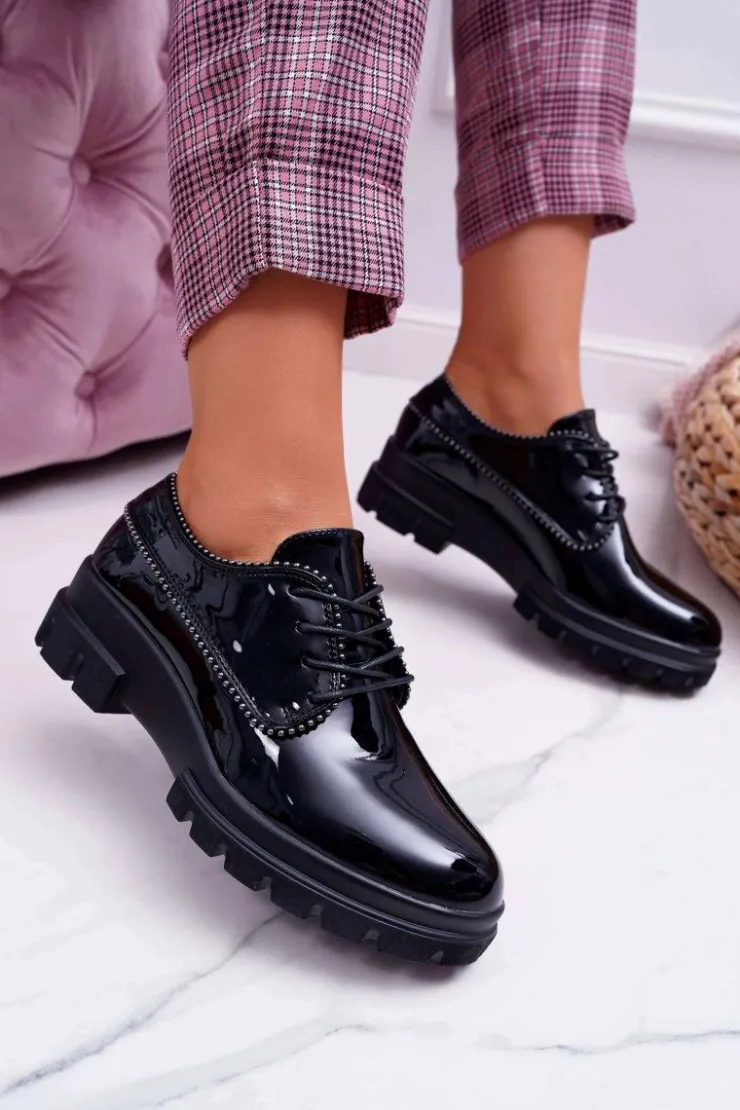 Boto Półbuty Lakierowane*Damskie Półbuty Lakierowane Czarne So What