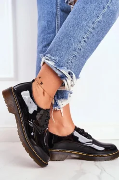 Boto Półbuty Lakierowane*Damskie Półbuty Lakierowane Czarne Do It Better!