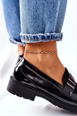 Damskie buty S.Barski Półbuty Lakierowane|Mokasyny Damskie Lakierowane*Damskie Półbuty Lakierowane Czarne Montius