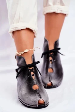 Outlet Maciejka Damskie Półbuty Popiel 03426-03