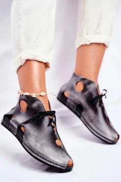 Outlet Maciejka Damskie Półbuty Popiel 03426-03