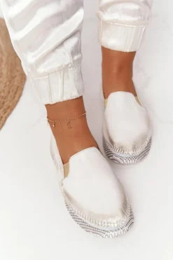 Maciejka Półbuty Skórzane|Botki Skórzane*Damskie Półbuty Wsuwane Skórzane Złote 03512-25