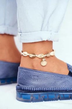 Damskie Maciejka Damskie Półbuty Wsuwane Skórzane Granatowe 03512-45