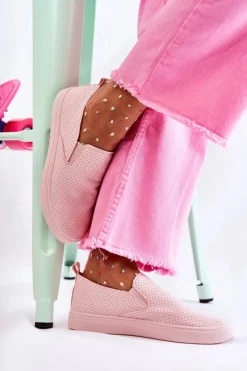 Clearance Boto Damskie Półbuty Wsuwane Różowe Viviana