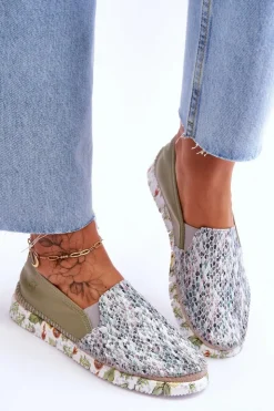 Best Maciejka Damskie Półbuty Wsuwane Skórzane 03512-51 Zielone