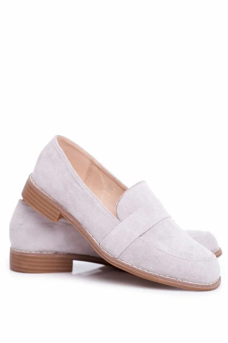 Best Boto Damskie Półbuty Zamszowe Szare Cintra