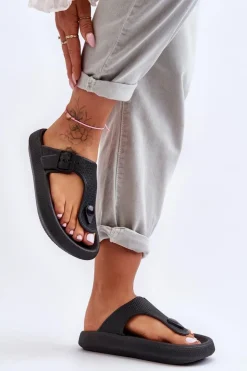 Boto Damskie Piankowe Japonki Czarne Apolla