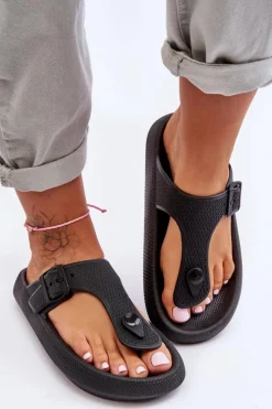 Boto Damskie Piankowe Japonki Czarne Apolla