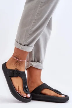 Boto Damskie Piankowe Japonki Czarne Apolla