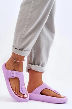 Damskie Boto Damskie Piankowe Japonki Fioletowe Apolla