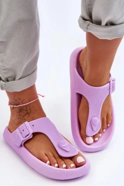 Damskie Boto Damskie Piankowe Japonki Fioletowe Apolla