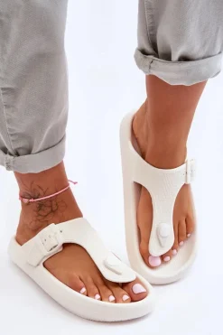 Boto Klapki Damskie Japonki|Klapki Na Platformie*Damskie Piankowe Japonki Białe Apolla