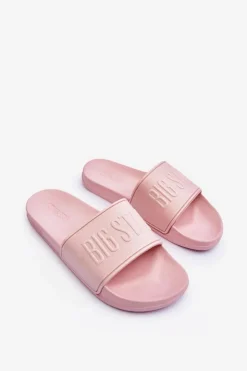 Clearance Big Star Shoes Damskie Piankowe Klapki Big Star MM274718 Różowe