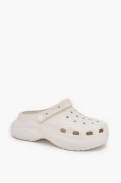 Damskie Boto Damskie Piankowe Klapki Białe Elisra