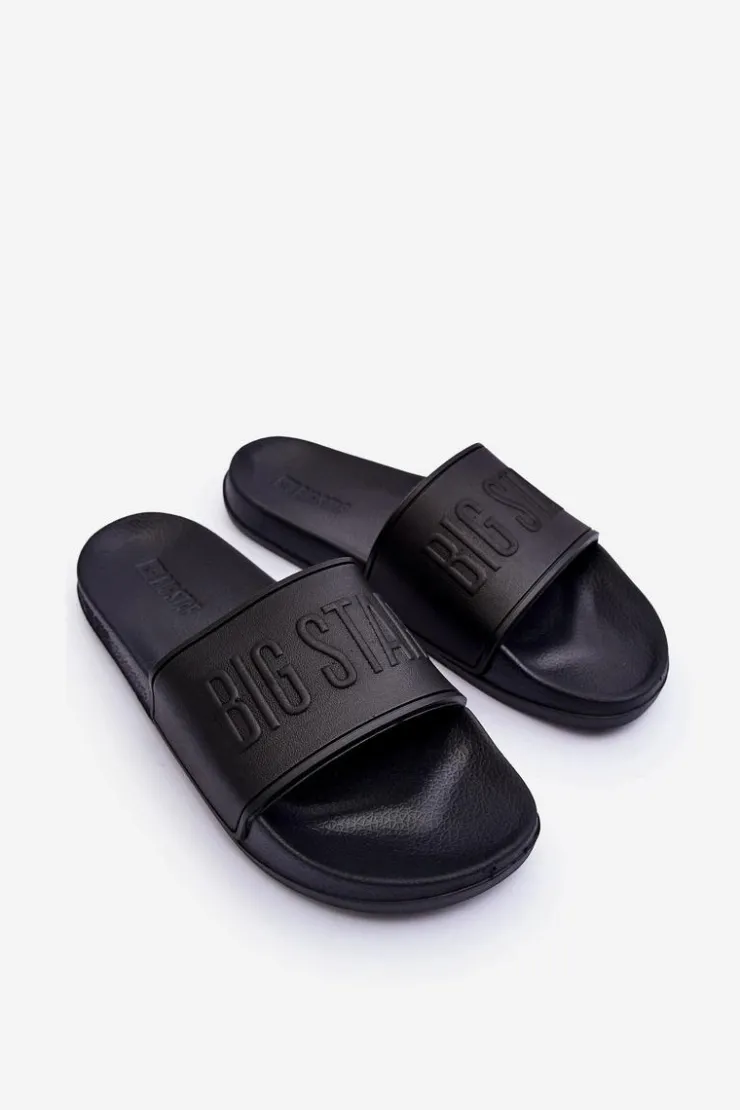 Big Star Shoes Klapki Damskie Big Star|Klapki Damskie Klasyczne*Damskie Piankowe Klapki Big Star MM274715 Czarne