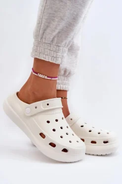 Boto Klapki Basenowe|Klapki Na Platformie*Damskie Piankowe Klapki Białe Ilariana