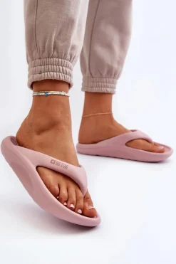 Big Star Shoes Klapki Damskie Big Star|Klapki Basenowe*Damskie Piankowe Klapki Japonki Big Star NN274A650 Różowe