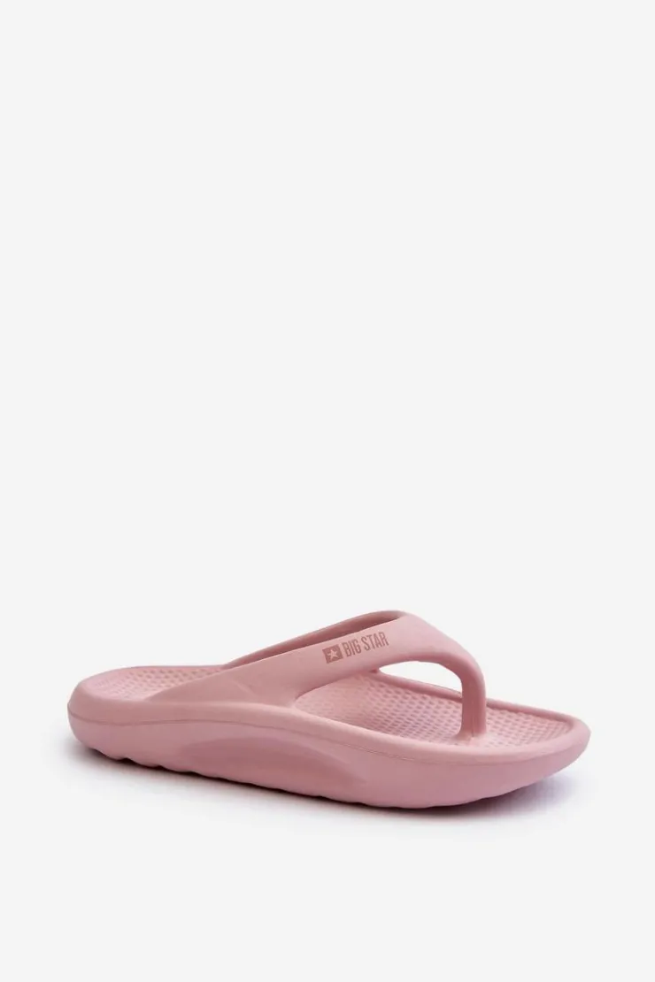 Big Star Shoes Klapki Damskie Big Star|Klapki Basenowe*Damskie Piankowe Klapki Japonki Big Star NN274A650 Różowe