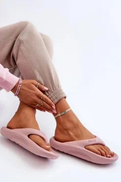 Big Star Shoes Klapki Damskie Big Star|Klapki Basenowe*Damskie Piankowe Klapki Japonki Big Star NN274A650 Różowe