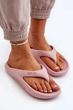 Big Star Shoes Klapki Damskie Big Star|Klapki Basenowe*Damskie Piankowe Klapki Japonki Big Star NN274A650 Różowe