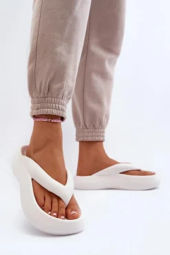 Clearance Boto Damskie Piankowe Klapki Japonki Białe Roux