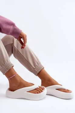 Clearance Boto Damskie Piankowe Klapki Japonki Białe Roux