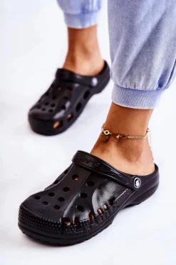 Boto Klapki Damskie Klasyczne*Damskie Piankowe Klapki Kroksy EVA Czarne