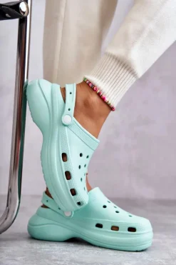 Boto Klapki Basenowe|Klapki Damskie Klasyczne*Damskie Piankowe Klapki Kroksy Miętowe Coline