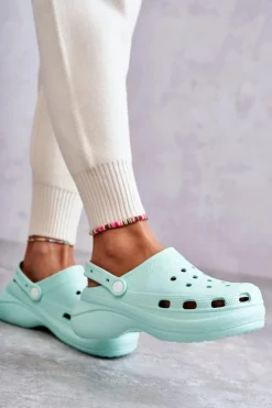 Boto Klapki Basenowe|Klapki Damskie Klasyczne*Damskie Piankowe Klapki Kroksy Miętowe Coline
