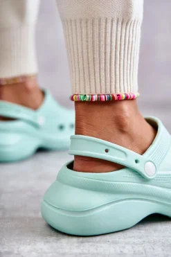 Boto Klapki Basenowe|Klapki Damskie Klasyczne*Damskie Piankowe Klapki Kroksy Miętowe Coline