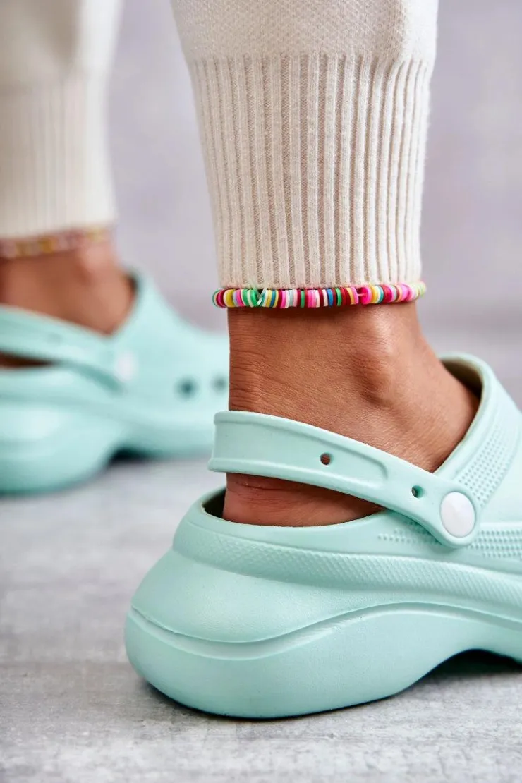 Boto Klapki Basenowe|Klapki Damskie Klasyczne*Damskie Piankowe Klapki Kroksy Miętowe Coline