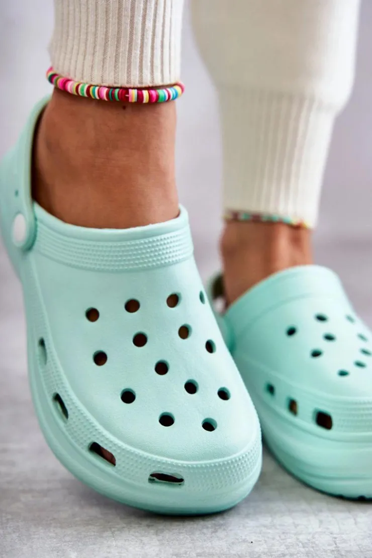 Boto Klapki Basenowe|Klapki Damskie Klasyczne*Damskie Piankowe Klapki Kroksy Miętowe Coline