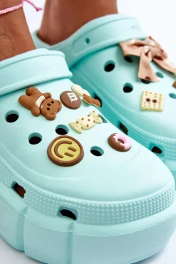 Online Boto Damskie Piankowe Klapki Kroksy Z Ozdobami Zielone Marlett