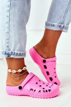 Online Boto Damskie Piankowe Klapki Kroksy EVA Różowe