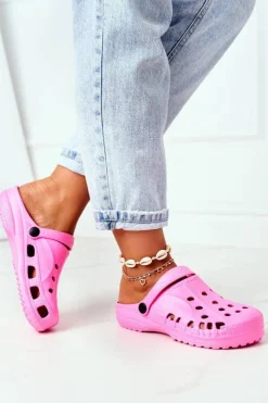 Online Boto Damskie Piankowe Klapki Kroksy EVA Różowe