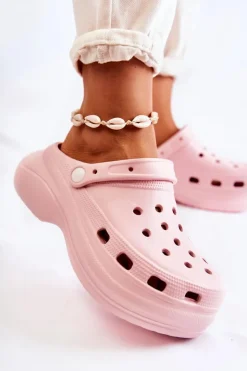 Boto Klapki Basenowe|Klapki Damskie Klasyczne*Damskie Piankowe Klapki Kroksy Różowe Coline