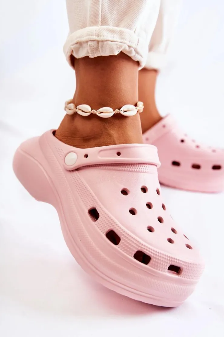 Boto Klapki Basenowe|Klapki Damskie Klasyczne*Damskie Piankowe Klapki Kroksy Różowe Coline