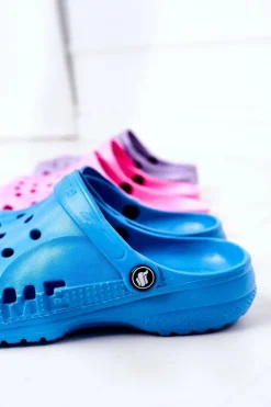 Boto Klapki Damskie Klasyczne*Damskie Piankowe Klapki Kroksy EVA Niebieskie