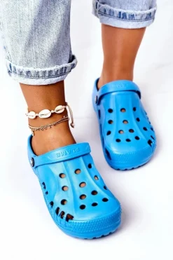 Boto Klapki Damskie Klasyczne*Damskie Piankowe Klapki Kroksy EVA Niebieskie