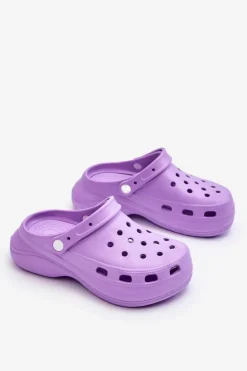 Boto Klapki Basenowe|Klapki Damskie Klasyczne*Damskie Piankowe Klapki Kroksy Fioletowe Coline