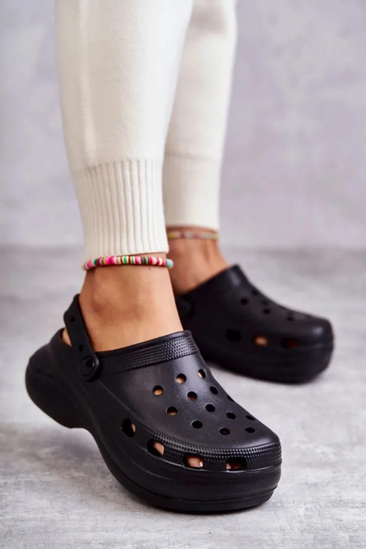 Best Boto Damskie Piankowe Klapki Kroksy Czarne Coline