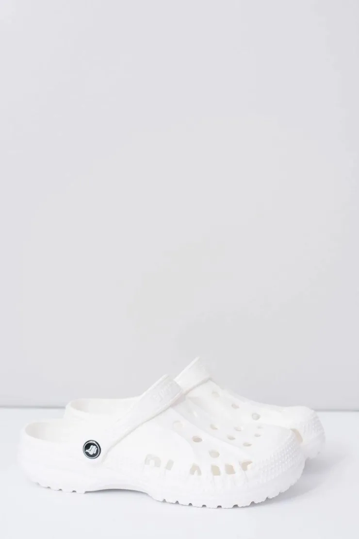 Damskie Boto Damskie Piankowe Klapki Kroksy EVA Białe